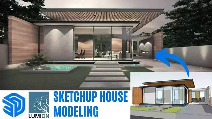 Exercise File for Sketchup House Design 13X30 m