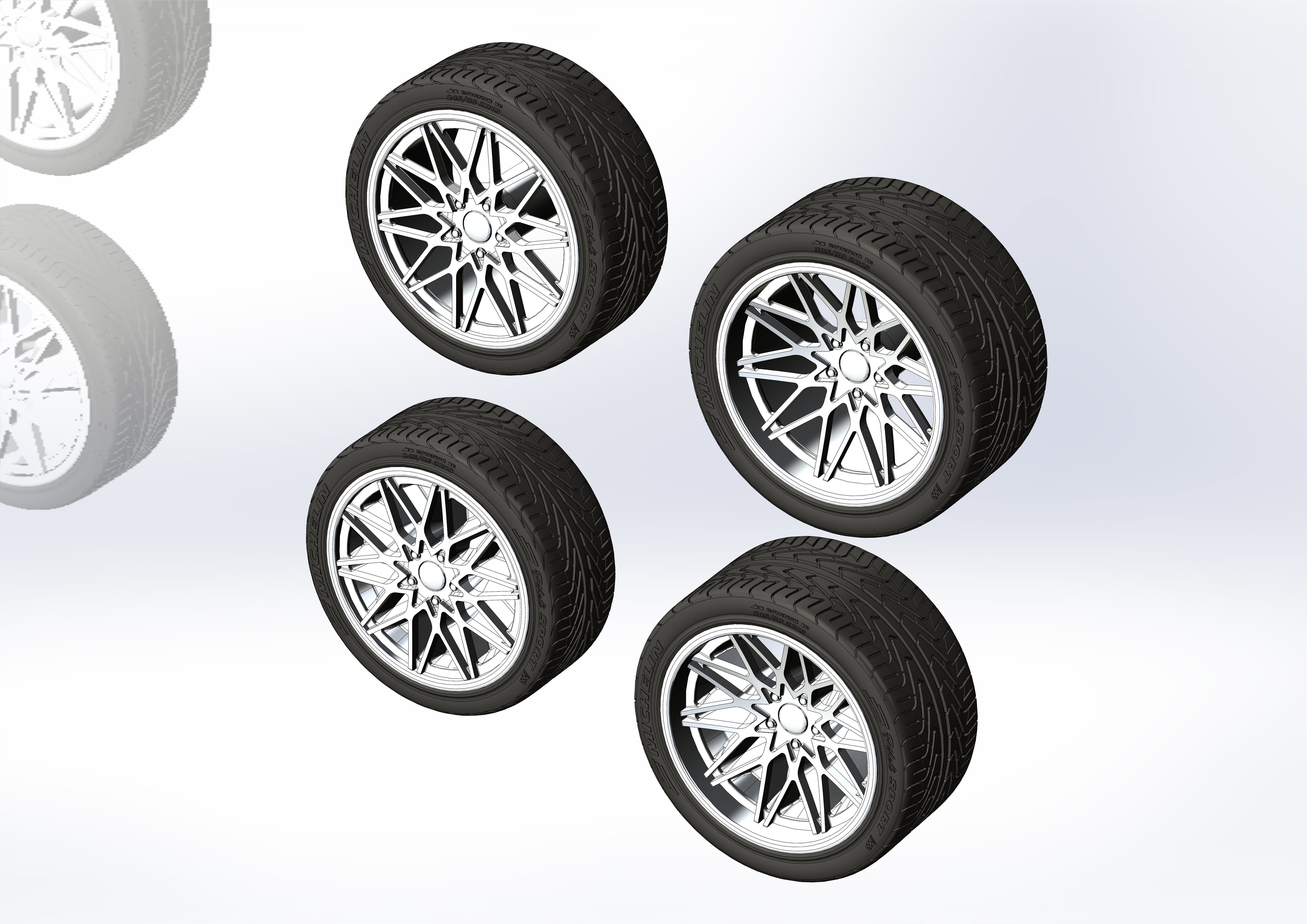 Custom wheels Foose Phoenix for your scale model 3D print model_12