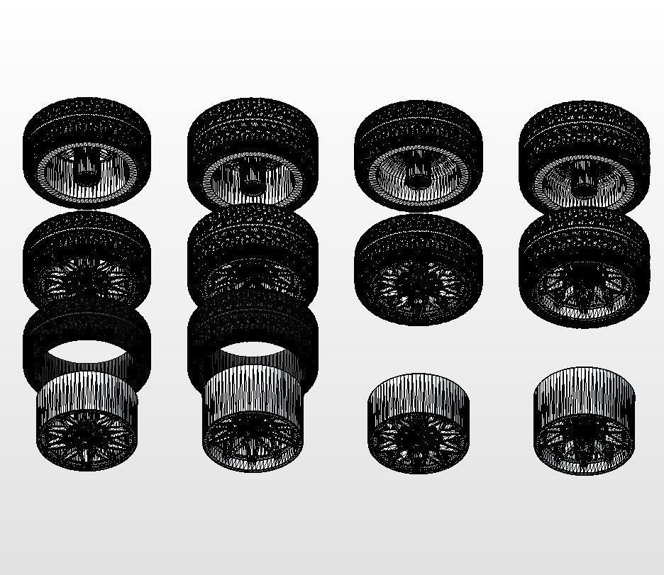 Custom wheels Foose Phoenix for your scale model 3D print model_17