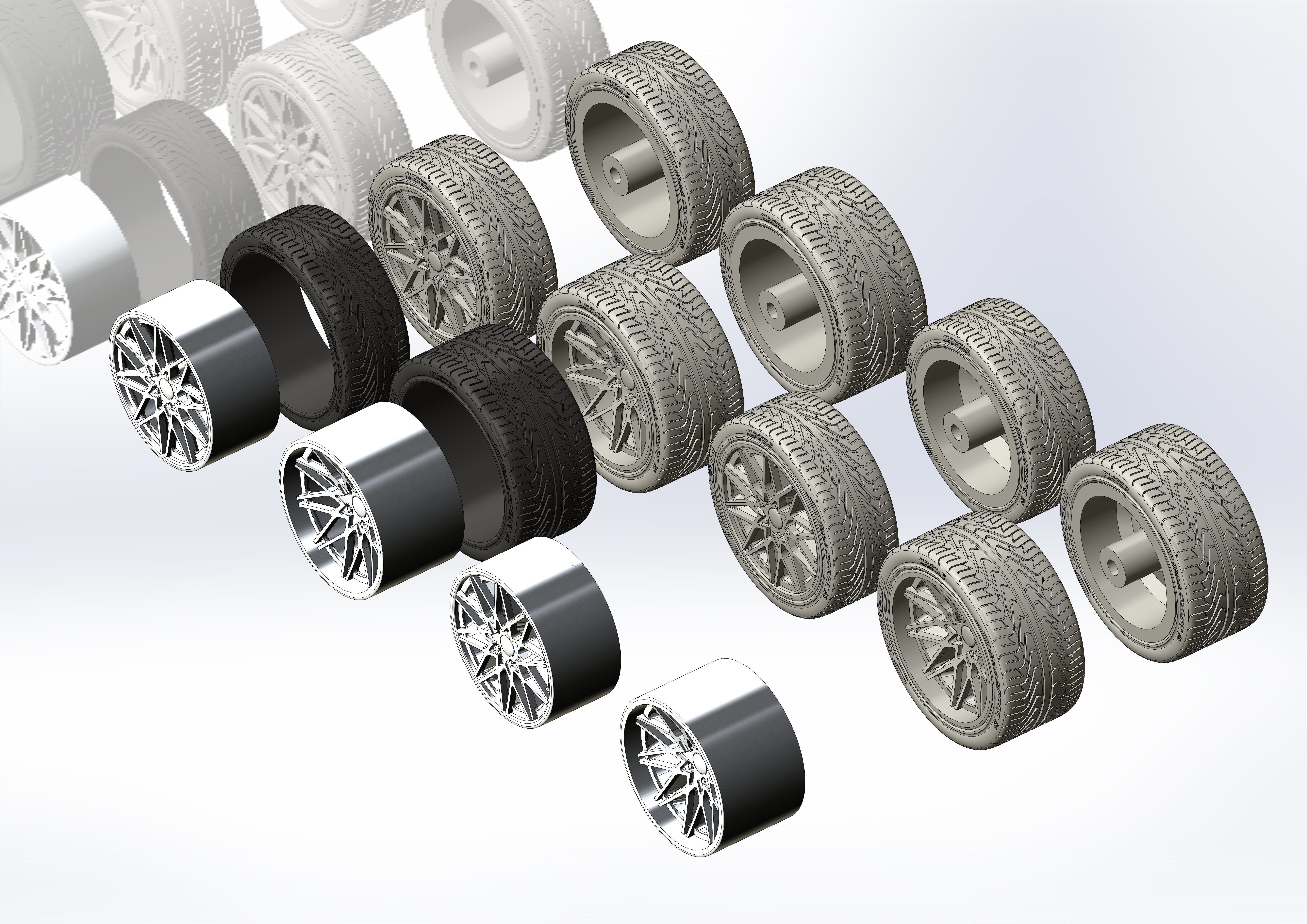 Custom wheels Foose Phoenix for your scale model 3D print model_1