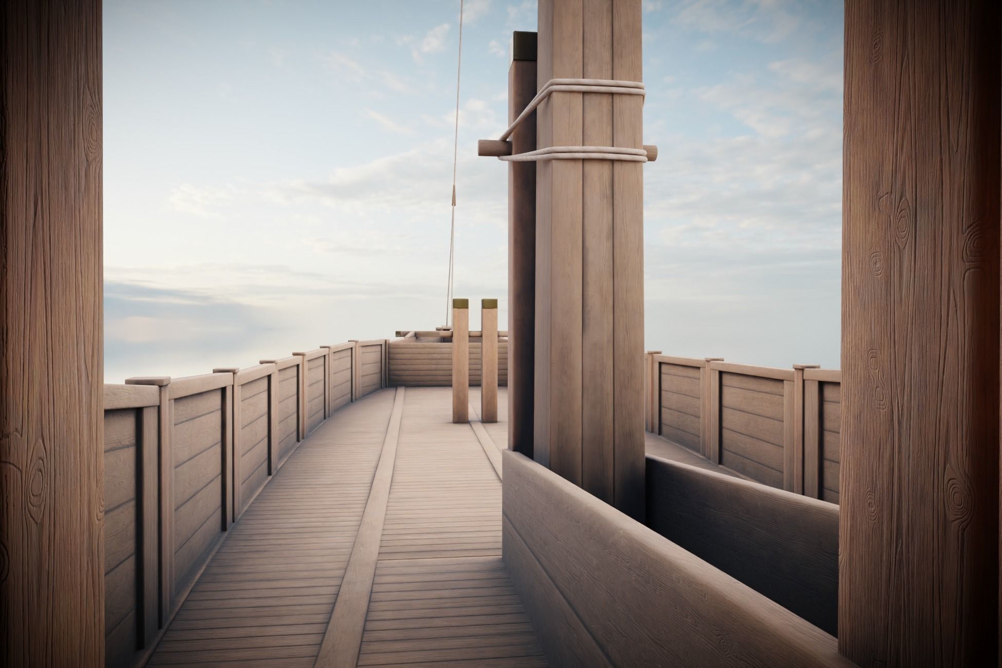 Godairikisen Japanese Ship Low-poly 3D model_8