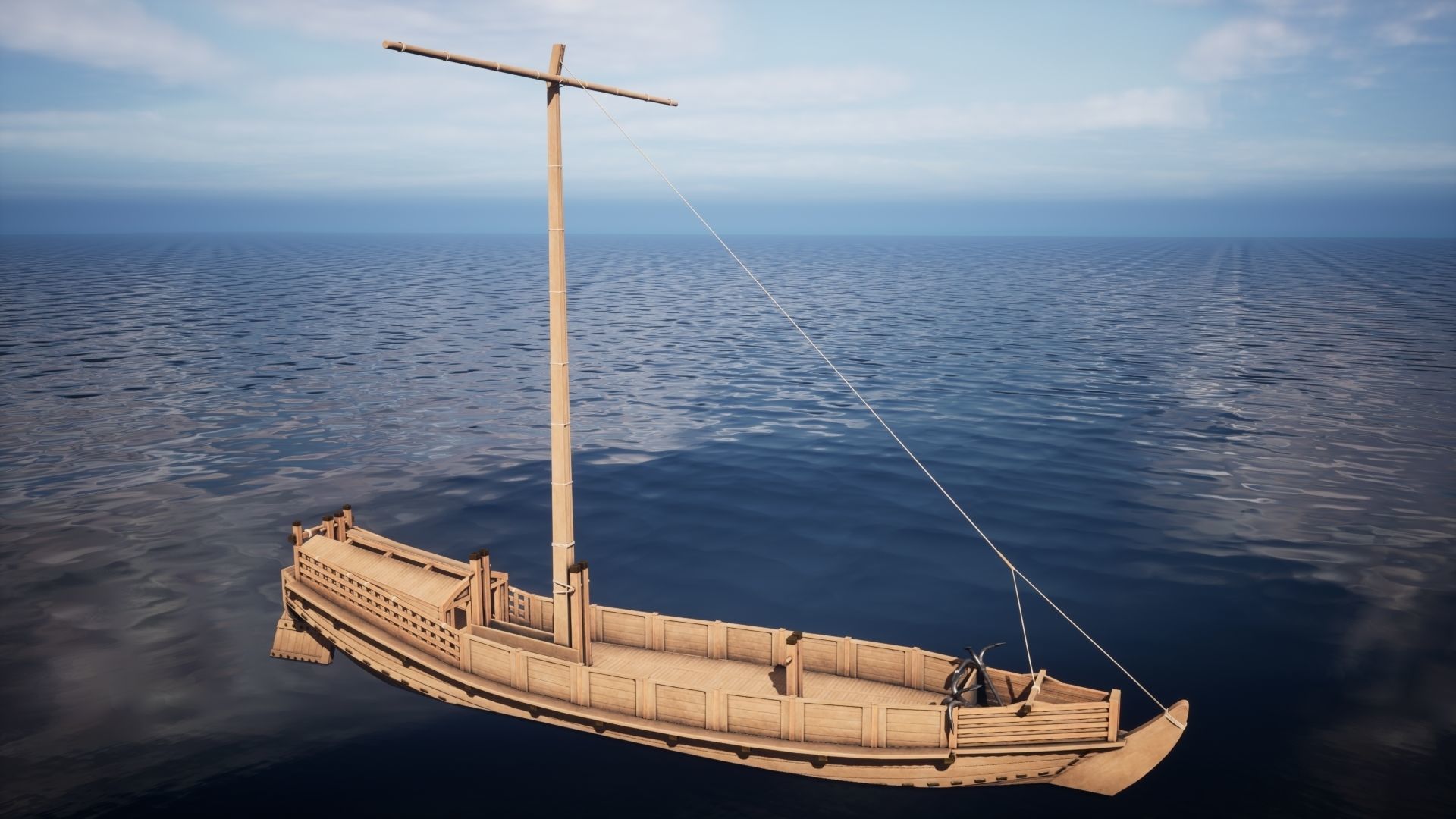 Godairikisen Japanese Ship Low-poly 3D model_21