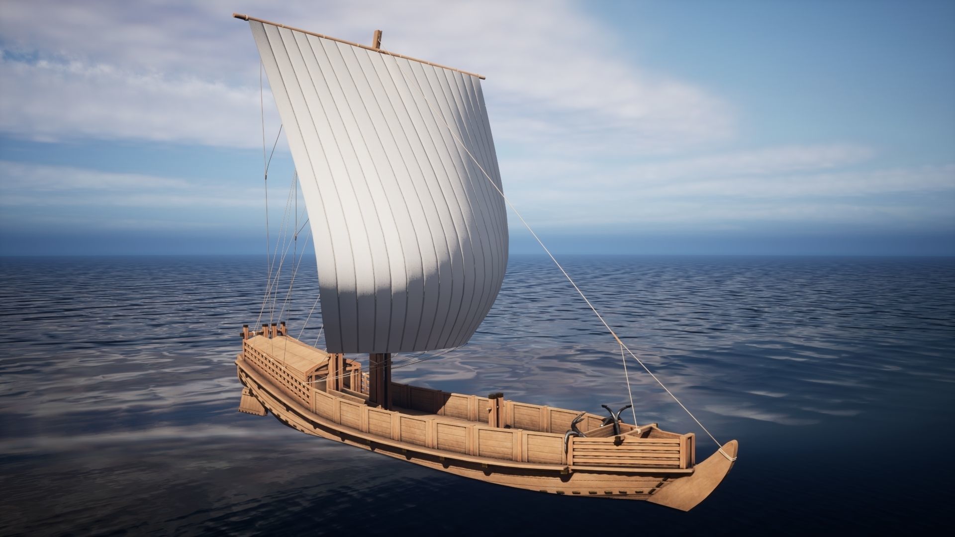 Godairikisen Japanese Ship Low-poly 3D model_30