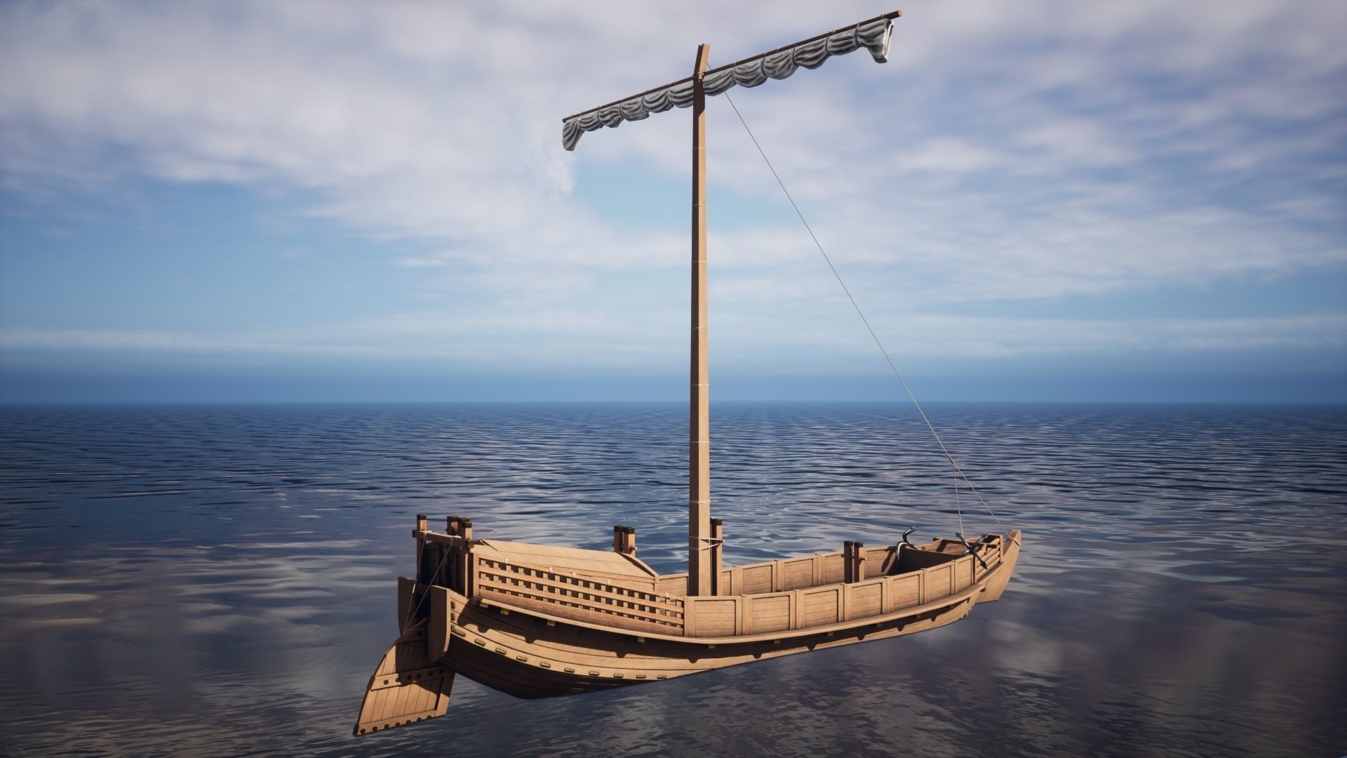 Godairikisen Japanese Ship Low-poly 3D model_32