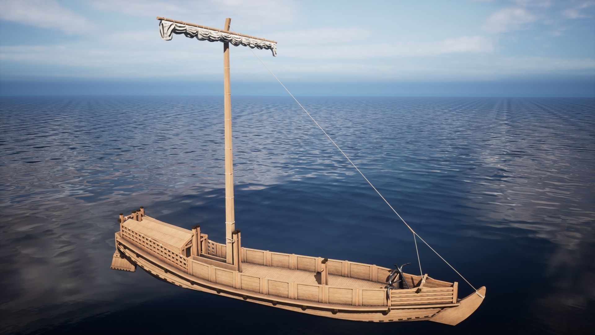 Godairikisen Japanese Ship Low-poly 3D model_17