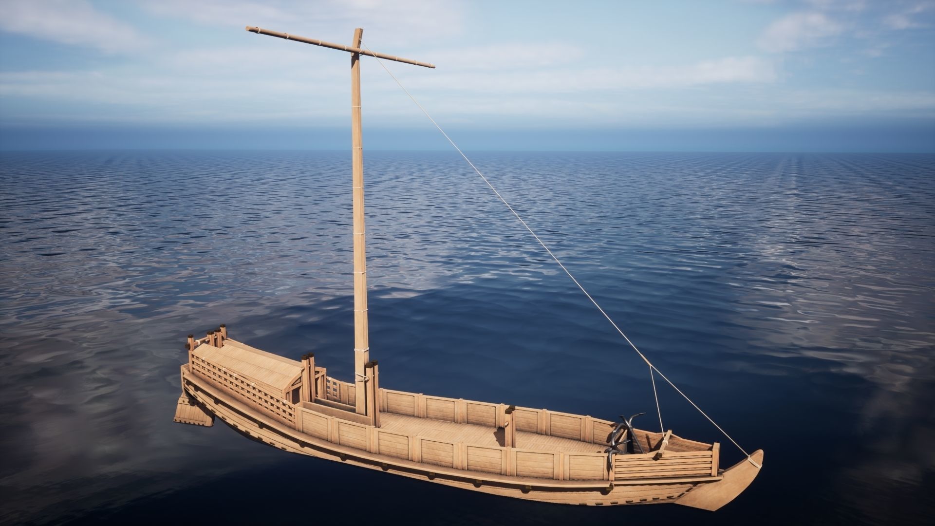 Godairikisen Japanese Ship Low-poly 3D model_19