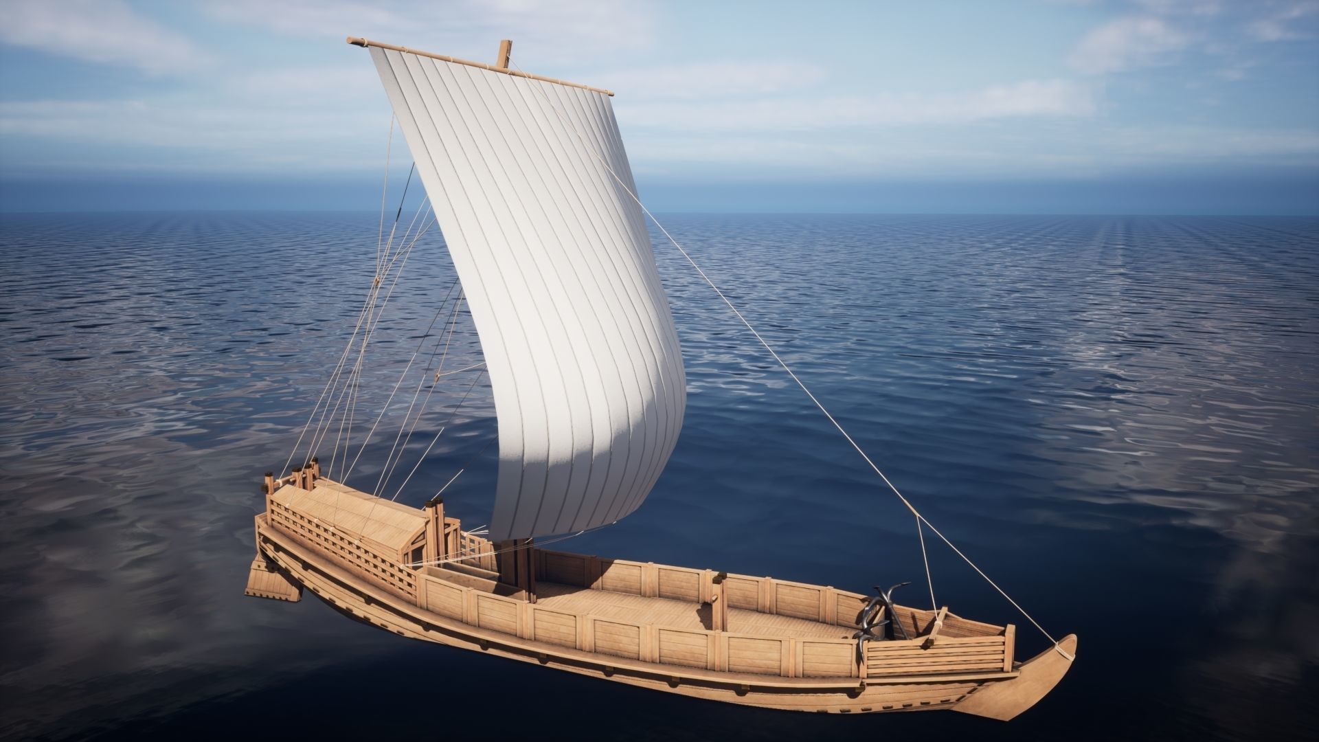 Godairikisen Japanese Ship Low-poly 3D model_15