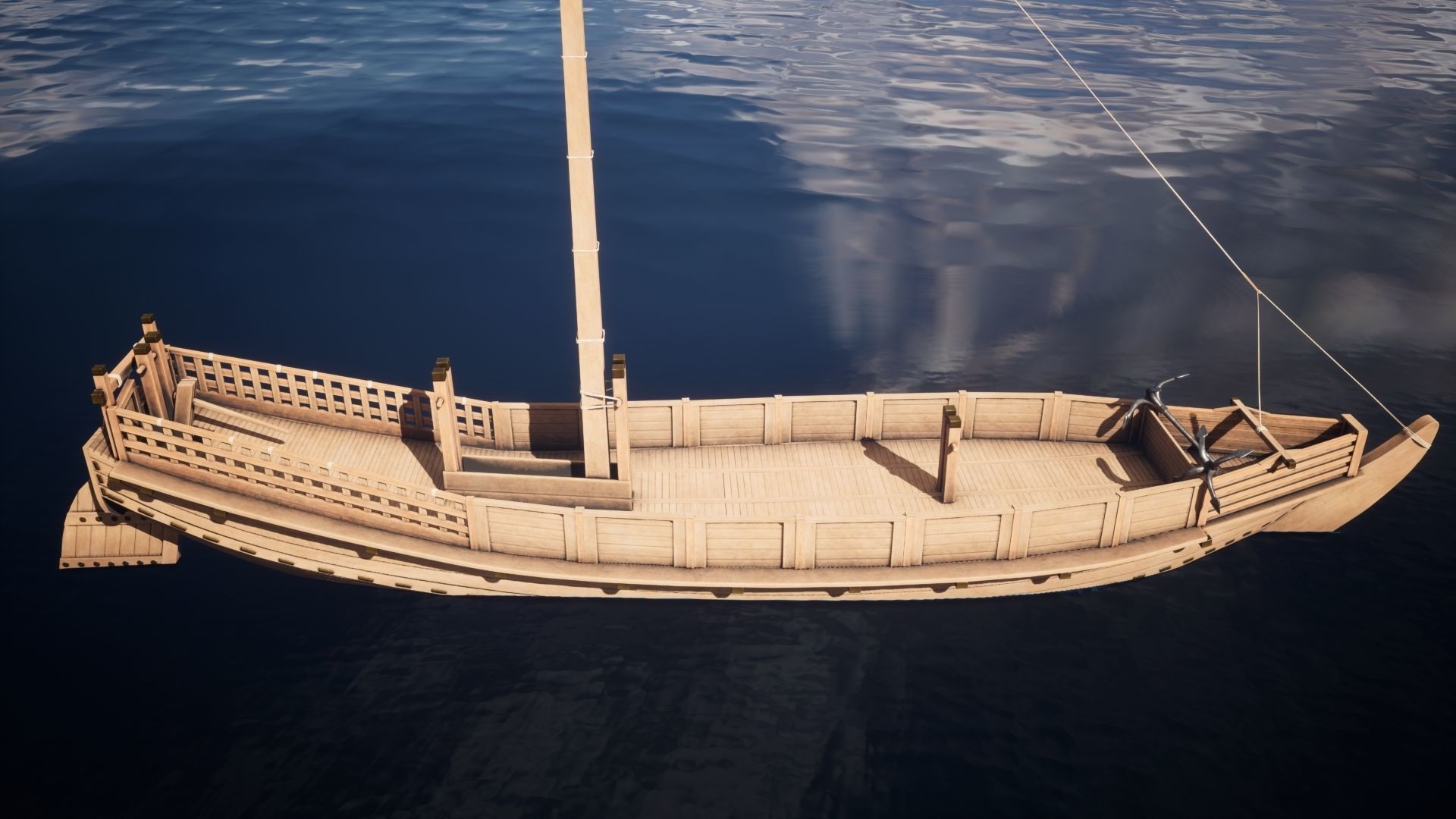 Godairikisen Japanese Ship Low-poly 3D model_35