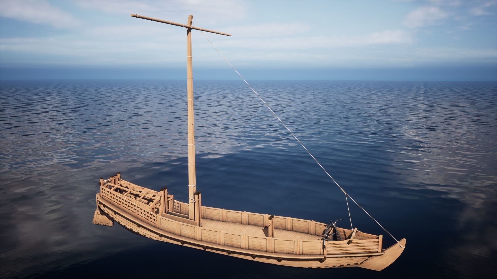 Godairikisen Japanese Ship Low-poly 3D model_23