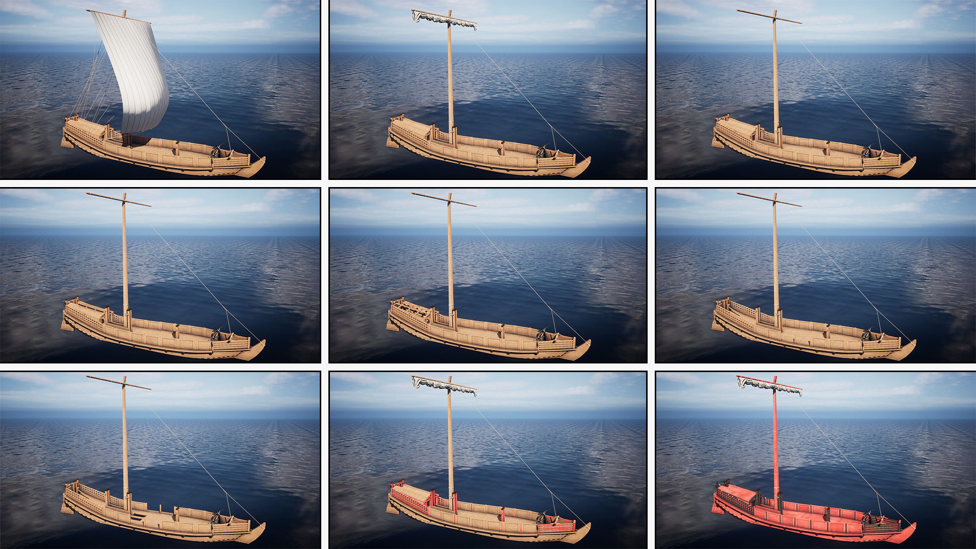 Godairikisen Japanese Ship Low-poly 3D model_9