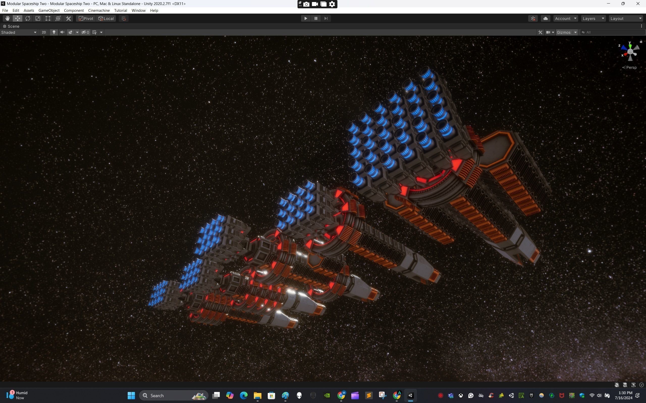 Modular Spaceship Two Low-poly 3D model_19