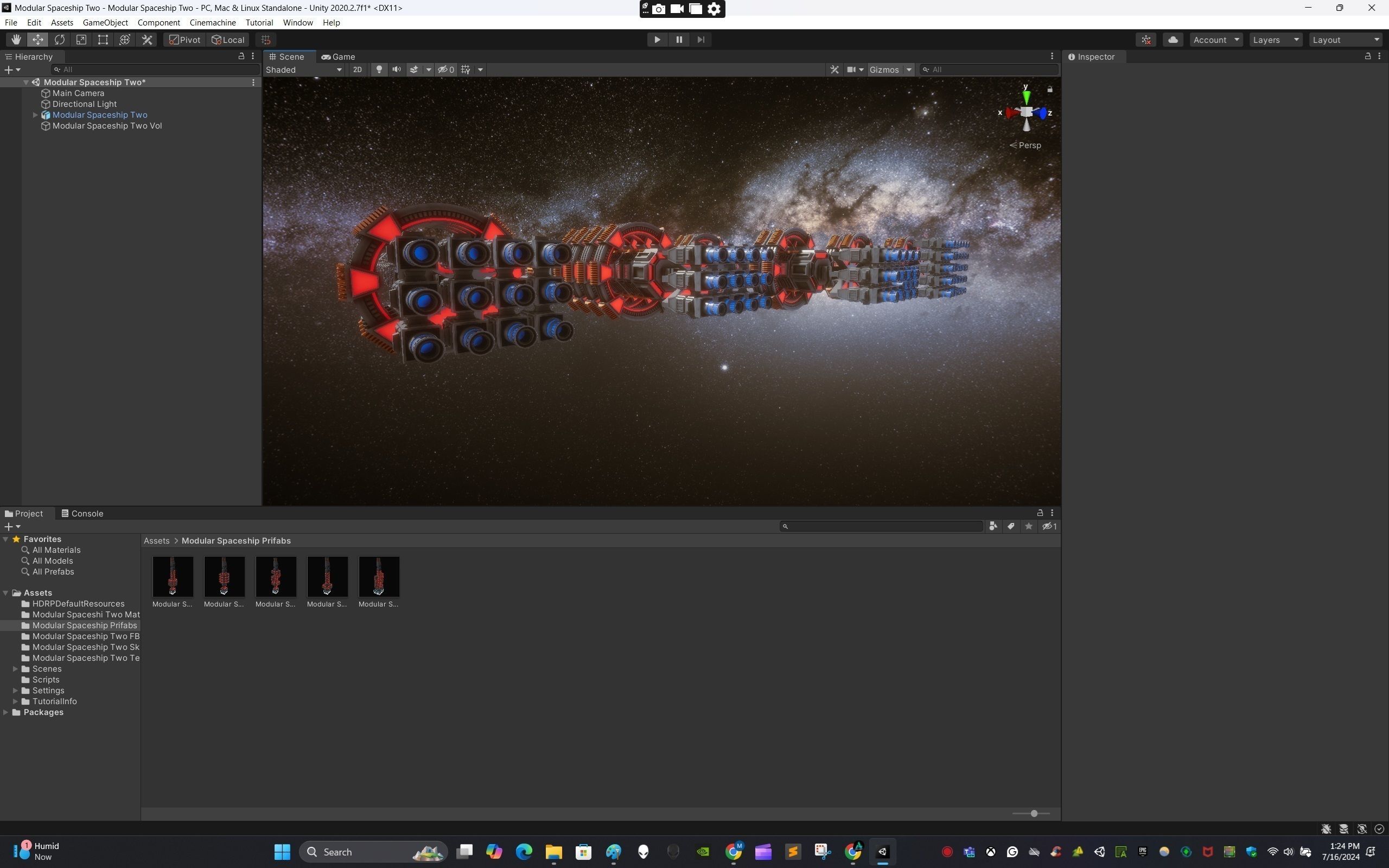 Modular Spaceship Two Low-poly 3D model_14