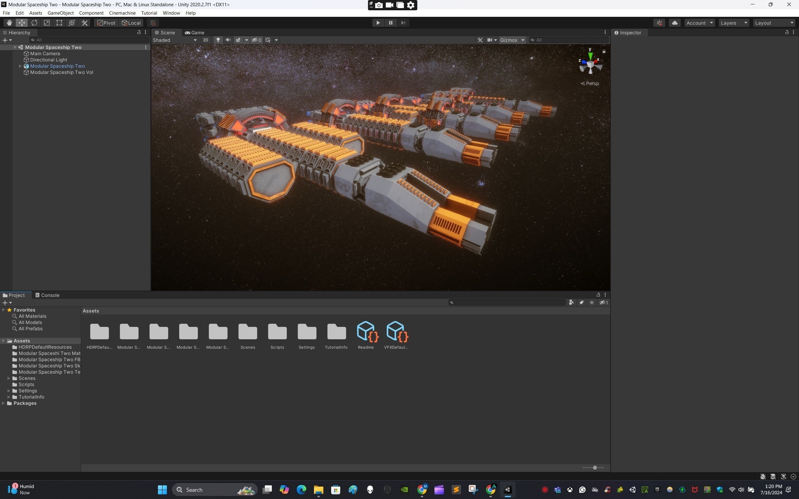 Modular Spaceship Two Low-poly 3D model_11
