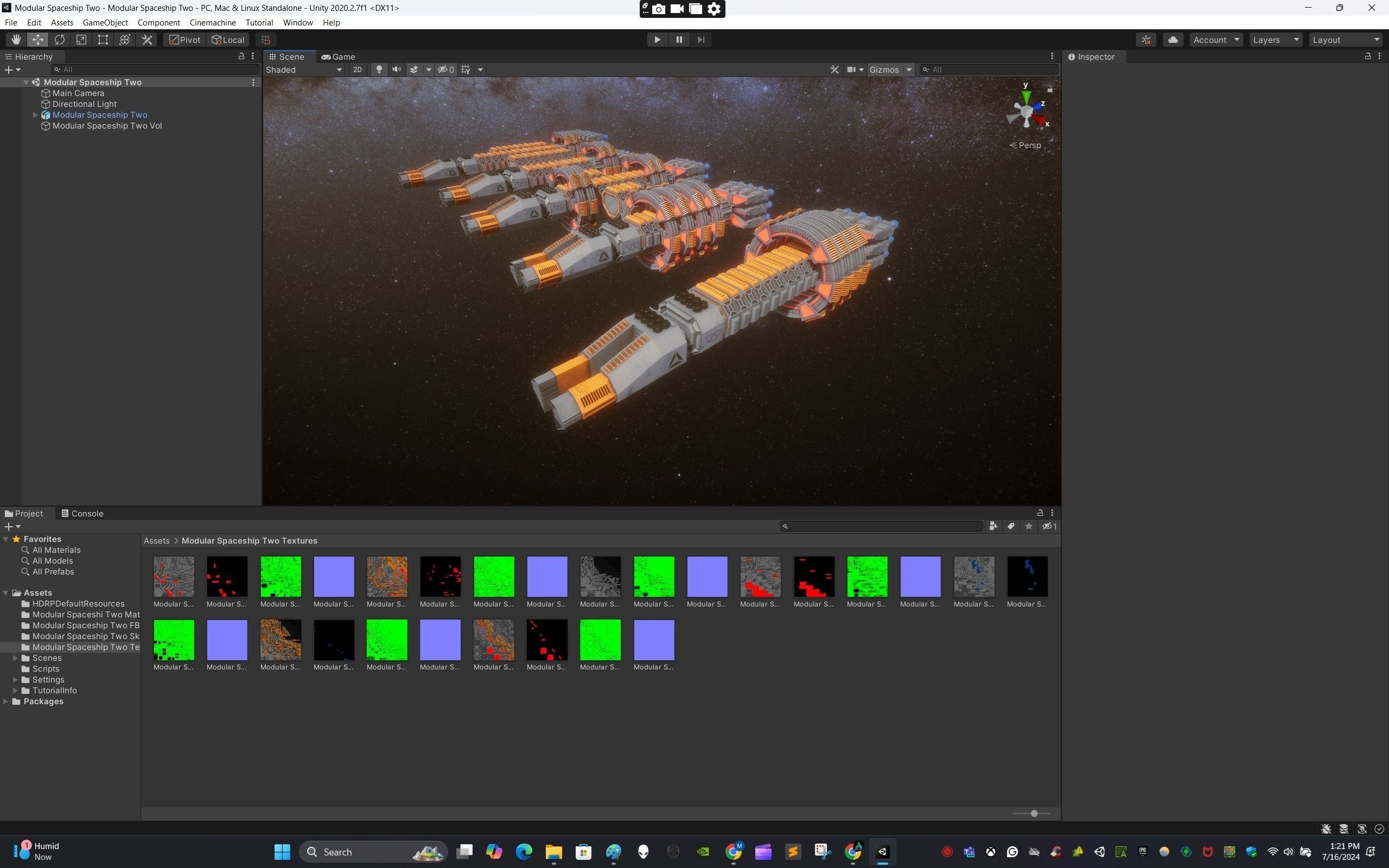 Modular Spaceship Two Low-poly 3D model_12