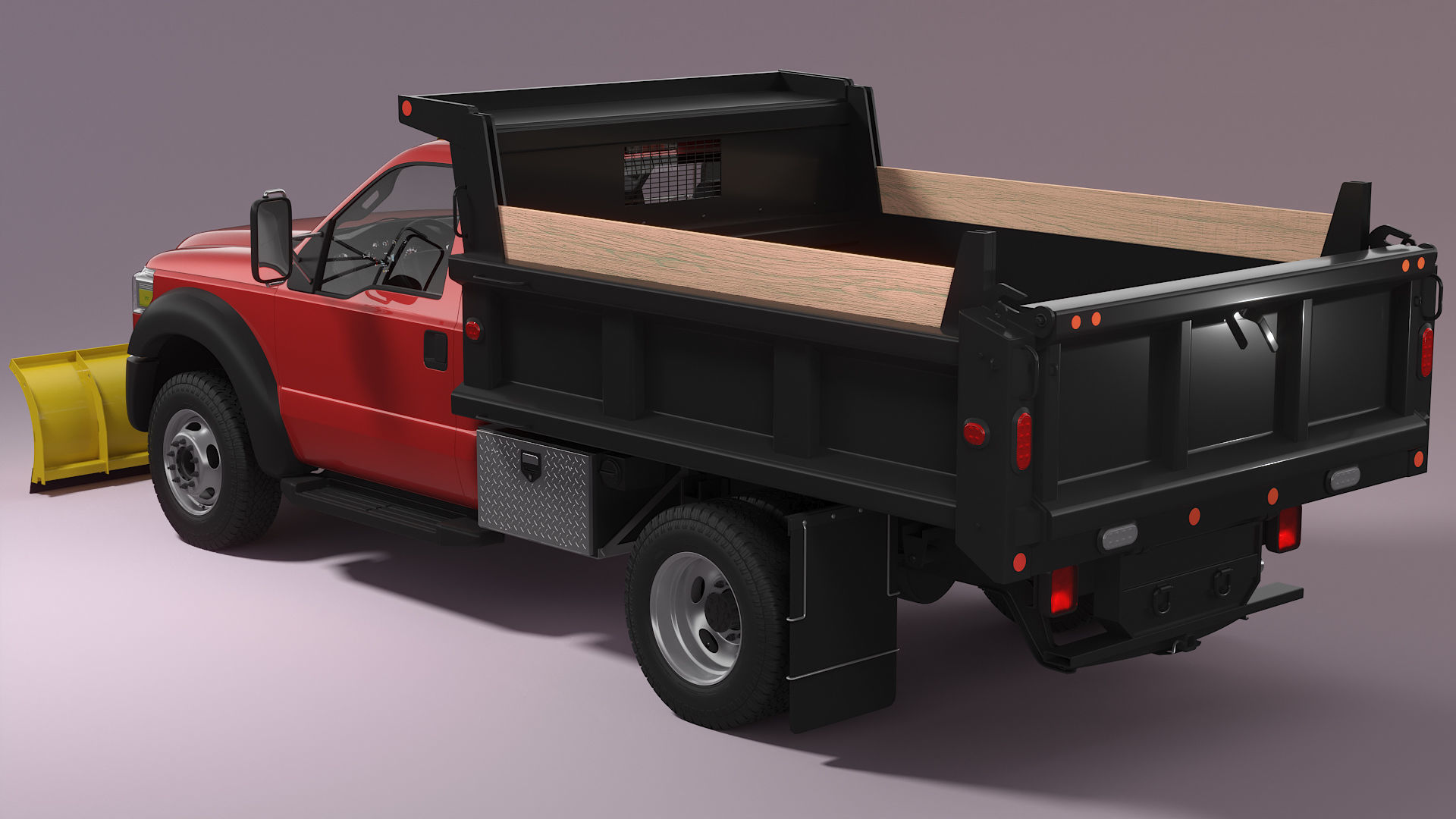 Snow Plow Truck 3D model_3