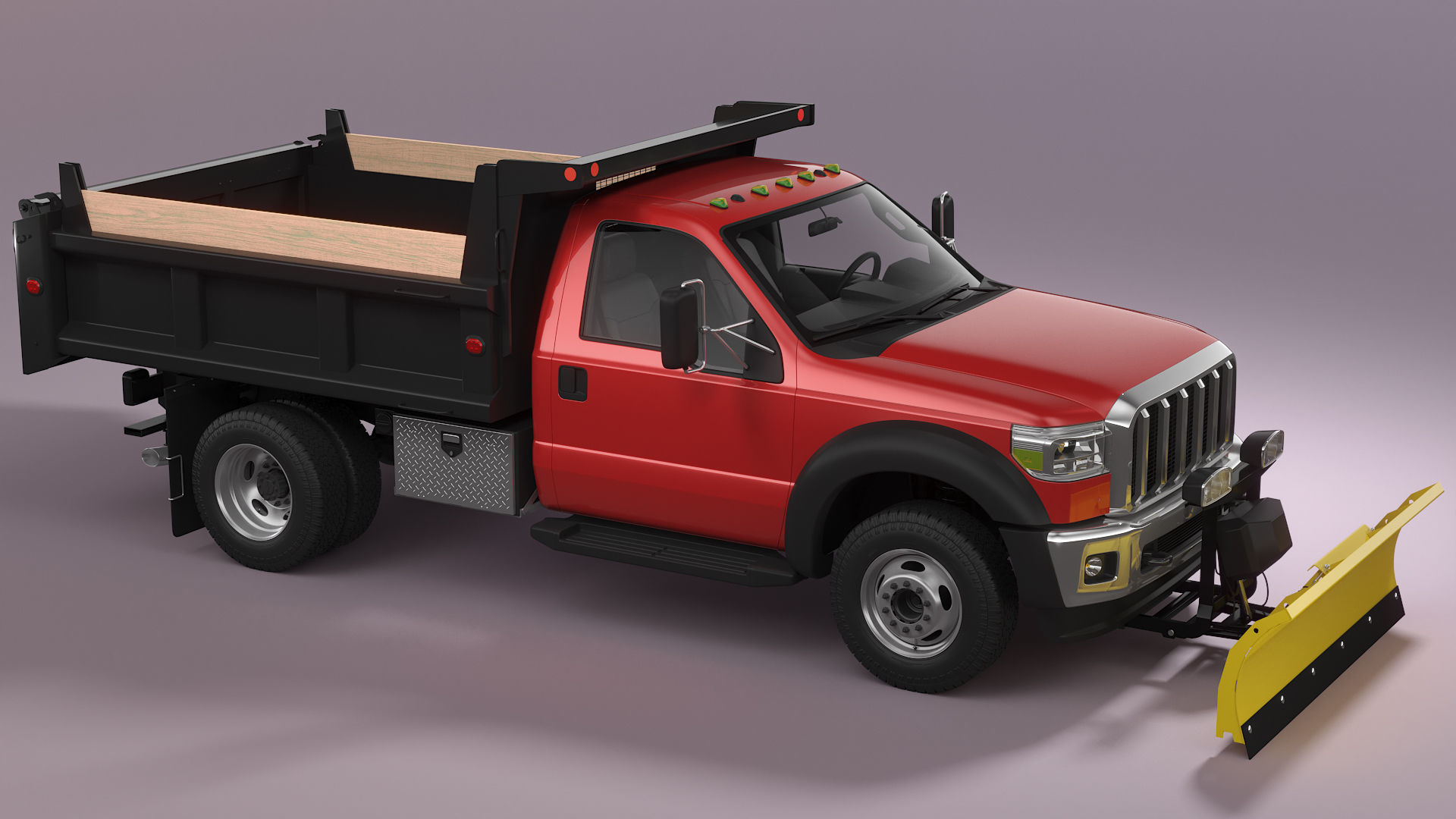 Snow Plow Truck 3D model_6