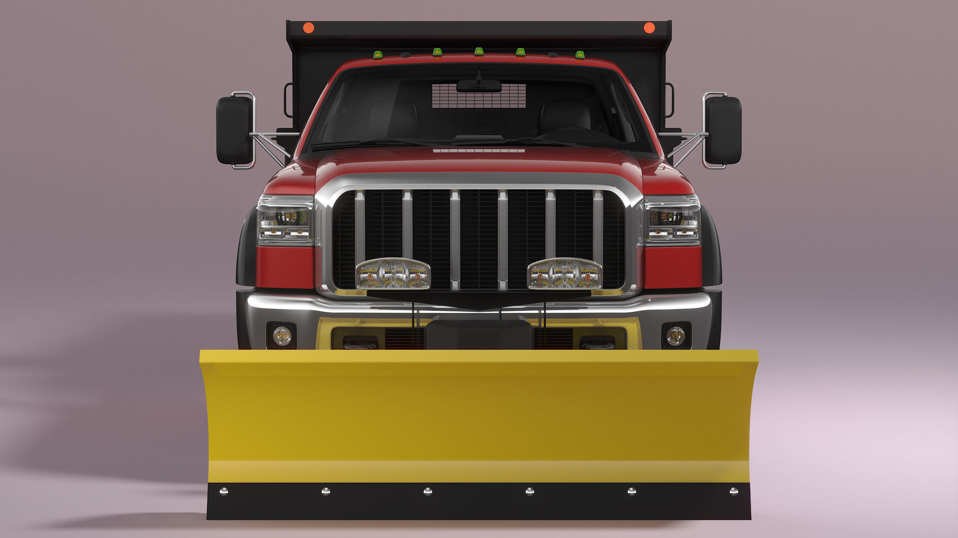 Snow Plow Truck 3D model_9