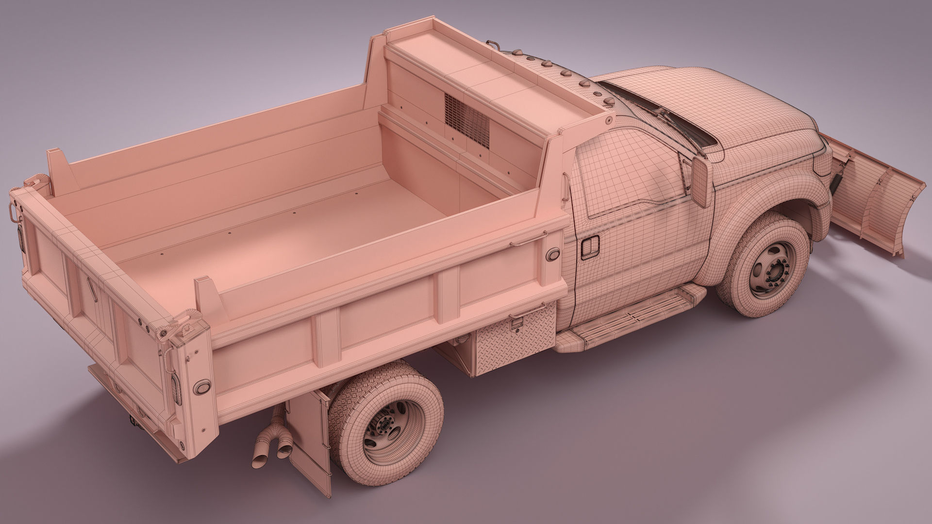 Snow Plow Truck 3D model_24