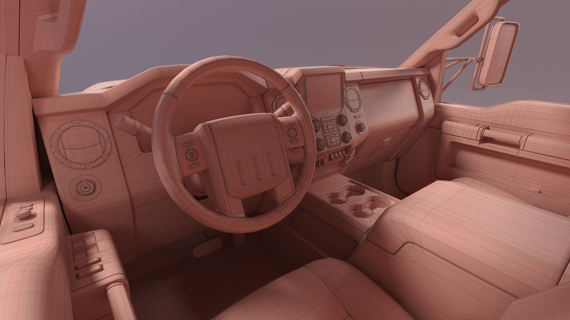 Snow Plow Truck 3D model_25