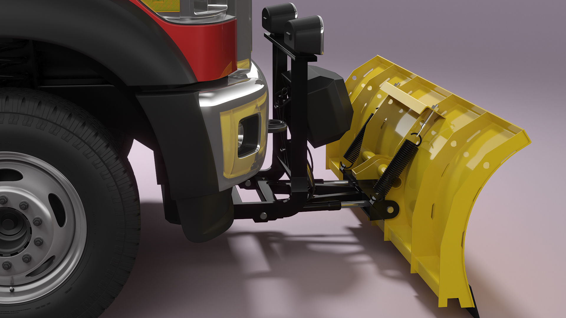 Snow Plow Truck 3D model_16