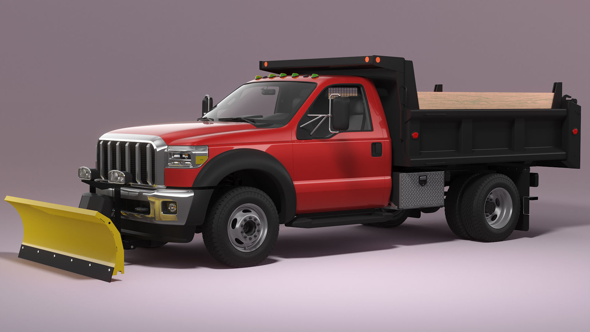 Snow Plow Truck 3D model_2