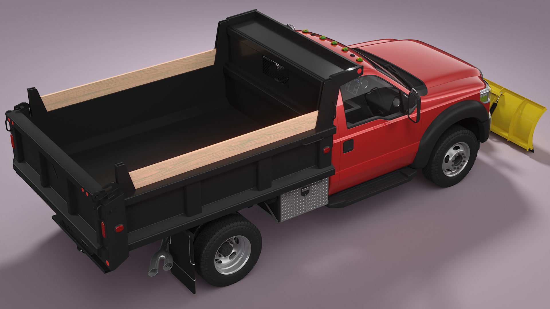 Snow Plow Truck 3D model_4