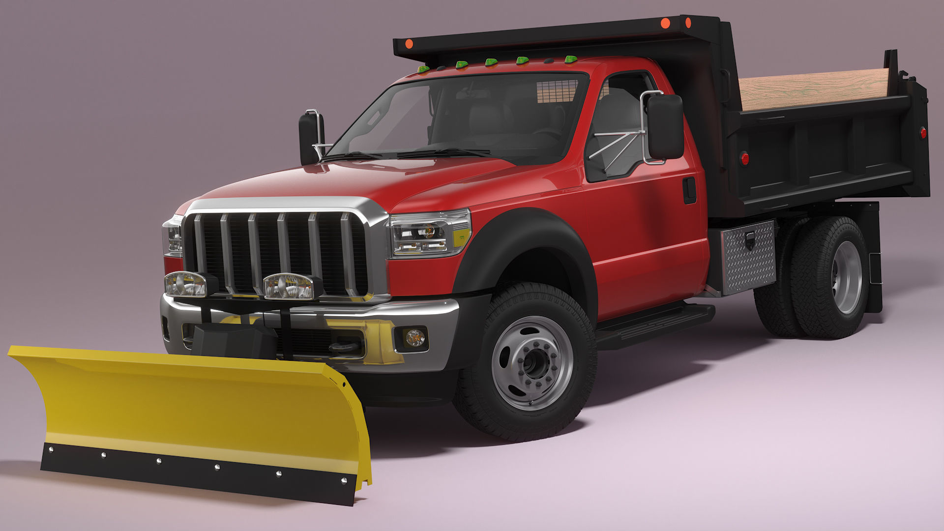 Snow Plow Truck 3D model_1