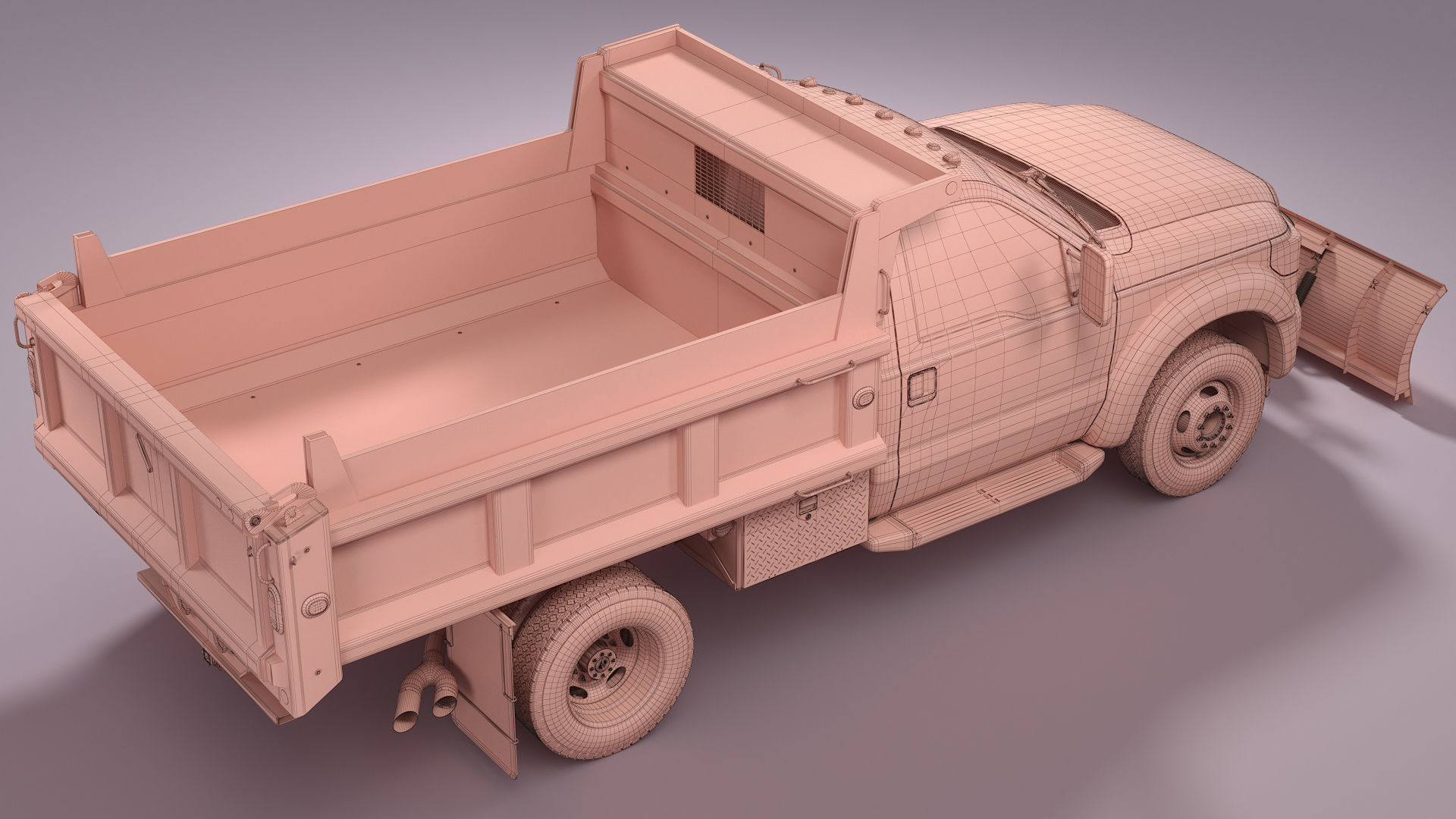 Snow Plow Truck 3D model_22