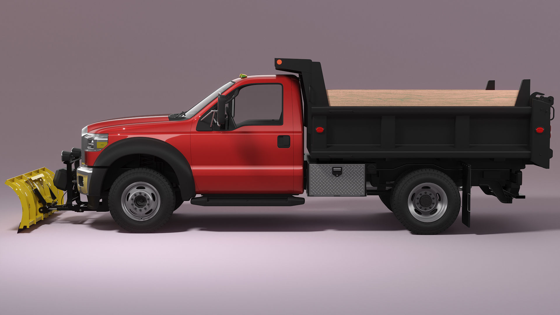 Snow Plow Truck 3D model_8