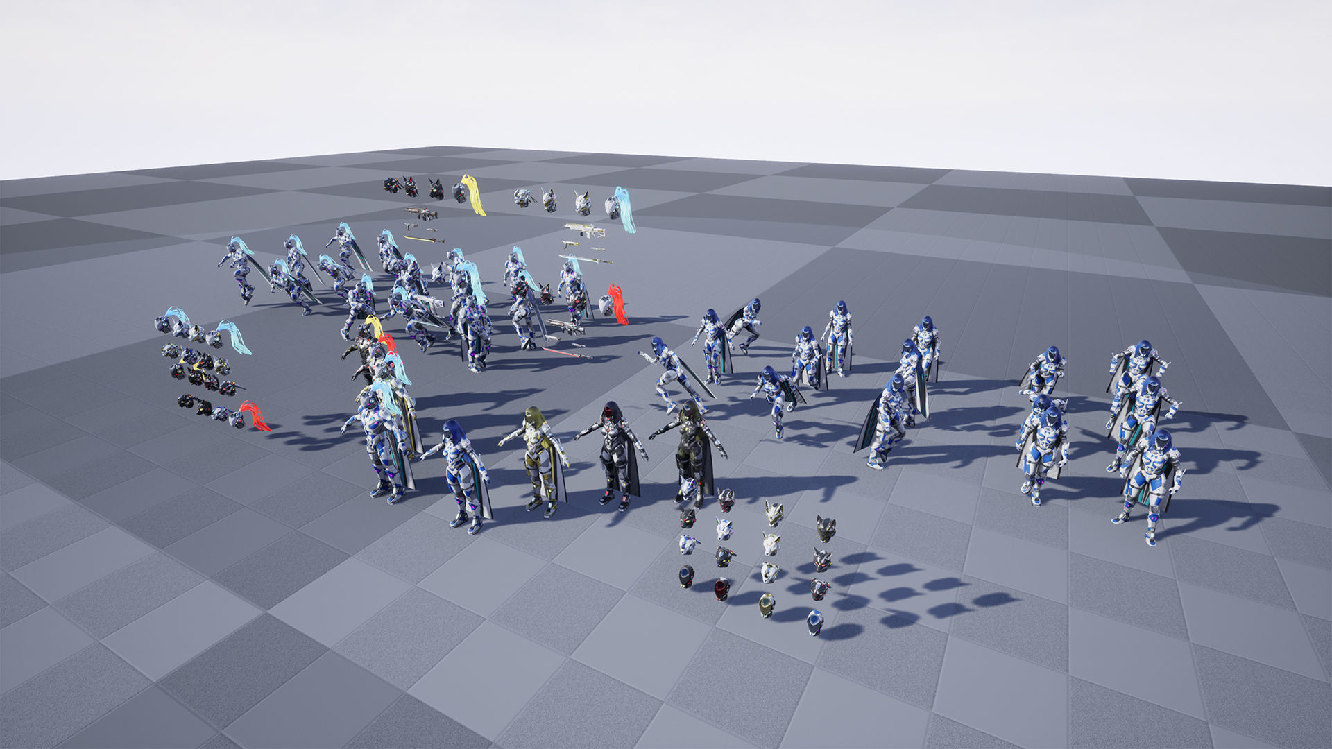 Sci-Fi Soldiers pack Low-poly 3D model_3