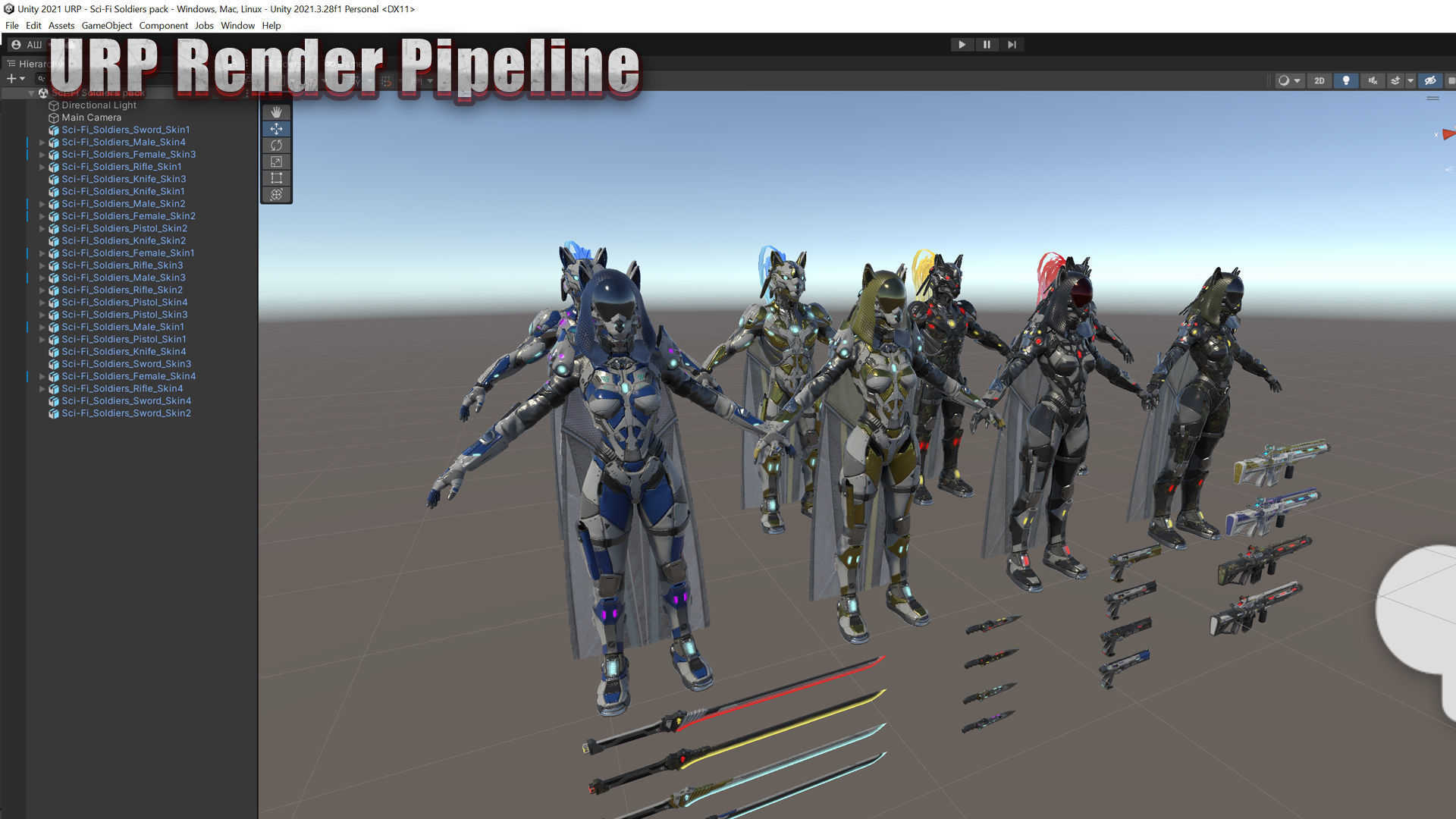 Sci-Fi Soldiers pack Low-poly 3D model_28