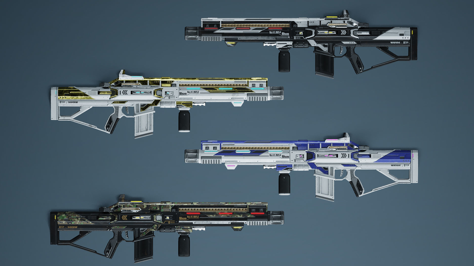 Sci-Fi Soldiers pack Low-poly 3D model_22