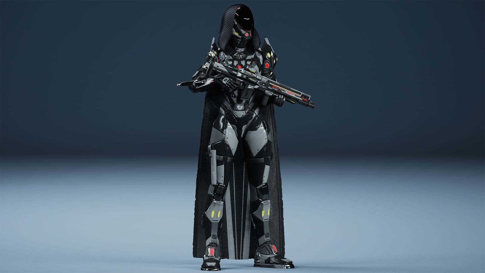 Sci-Fi Soldiers pack Low-poly 3D model_14