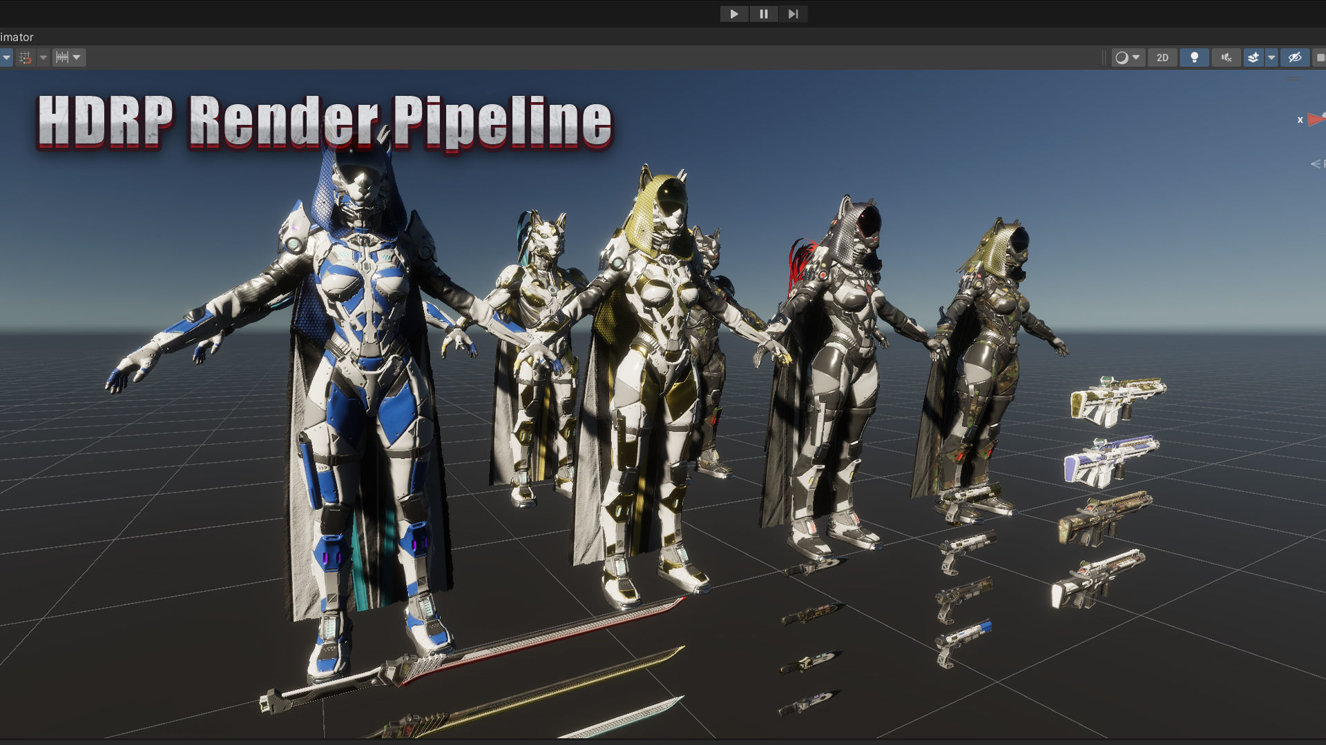 Sci-Fi Soldiers pack Low-poly 3D model_29