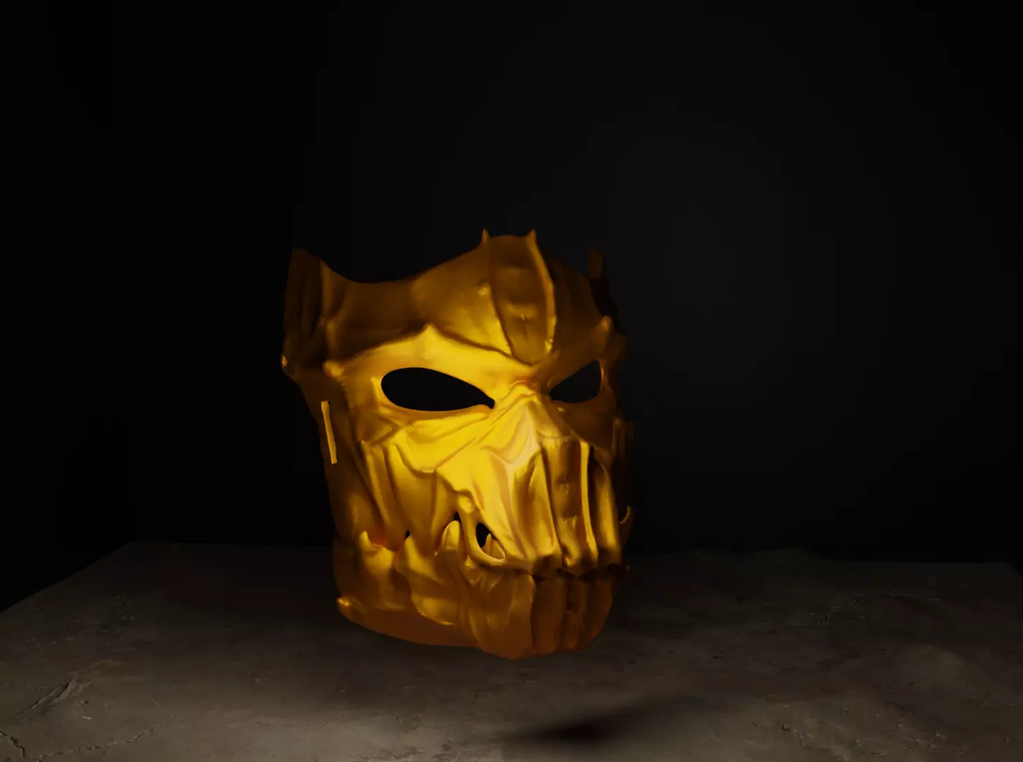 Dark Costume Face Mask - Epic Skull Face Mask 3D print model