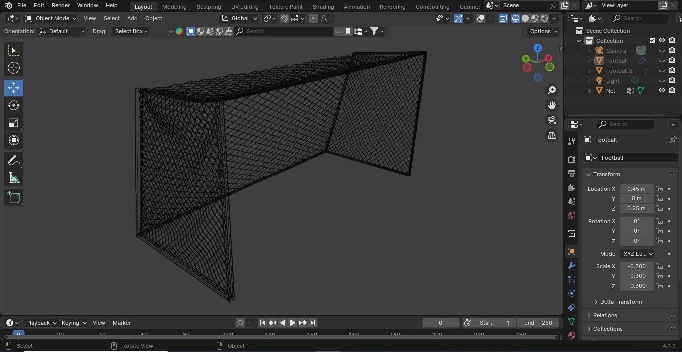 FOOTBALL Low-poly 3D model_5