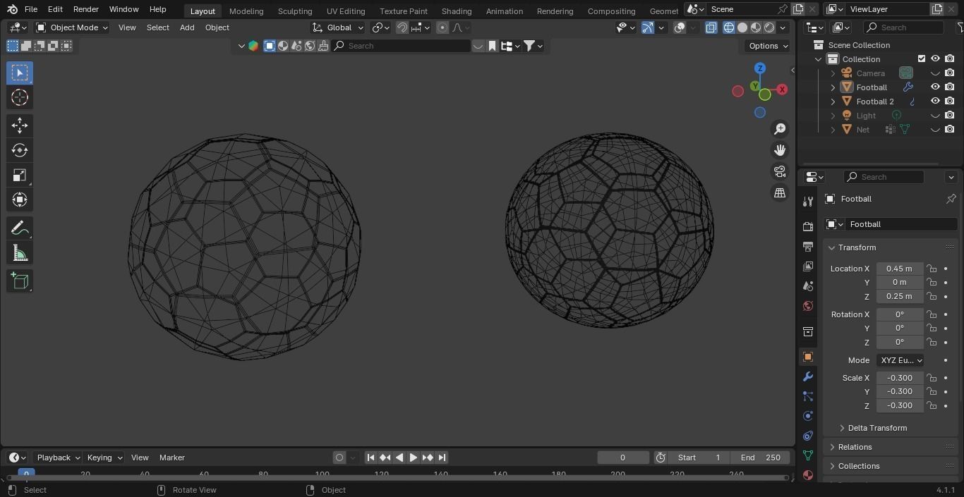 FOOTBALL Low-poly 3D model_8