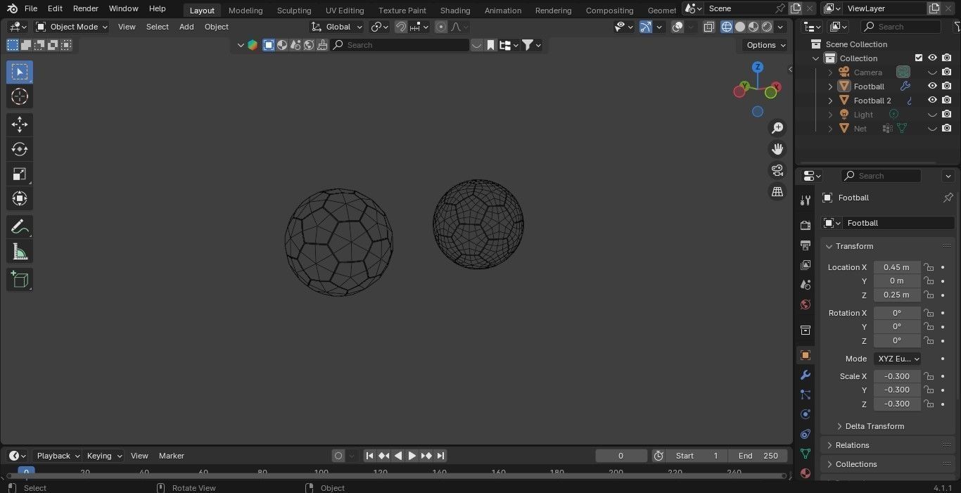 FOOTBALL Low-poly 3D model_7