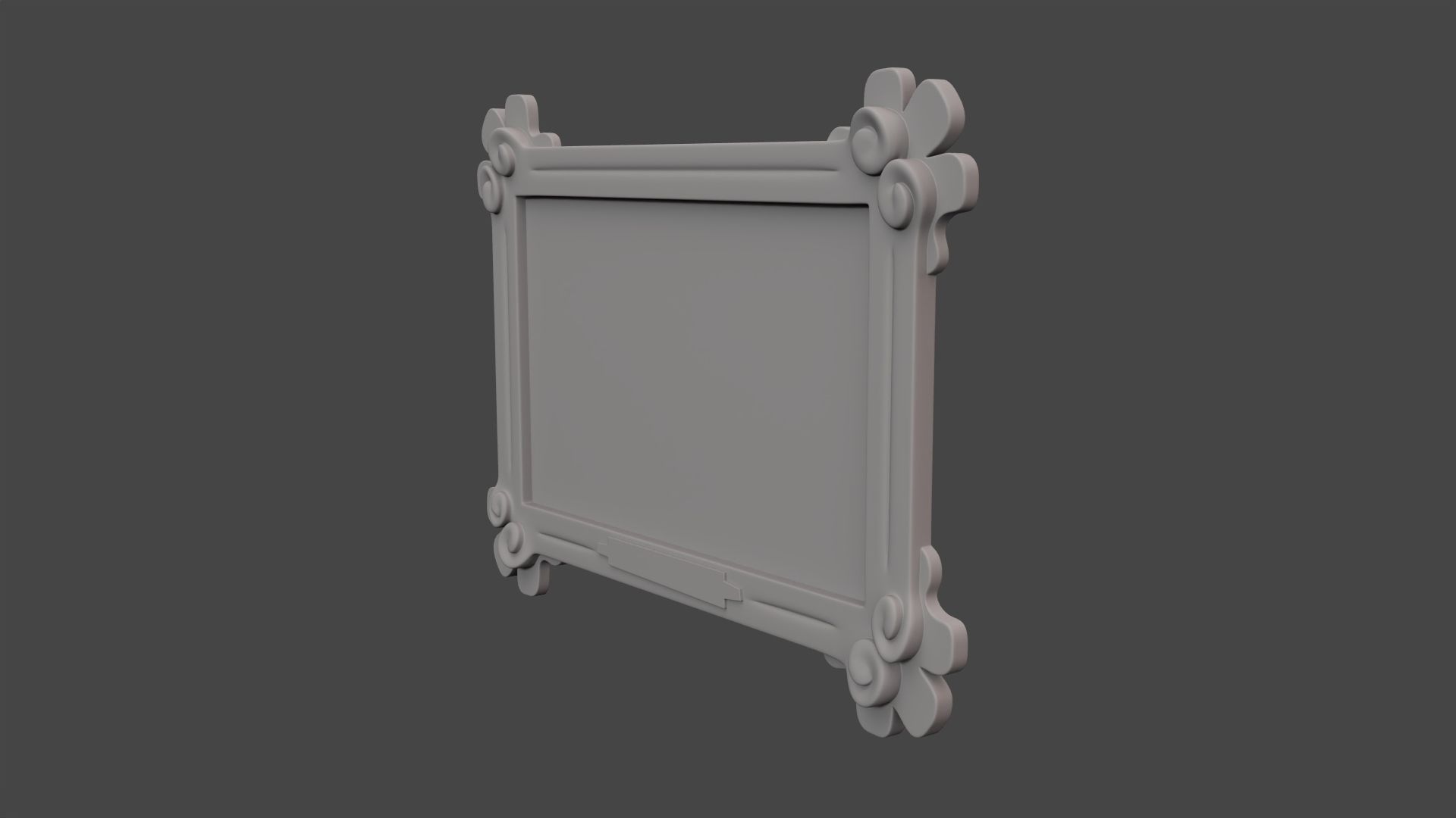 Stylized Painting Frame Low-poly 3D model_1