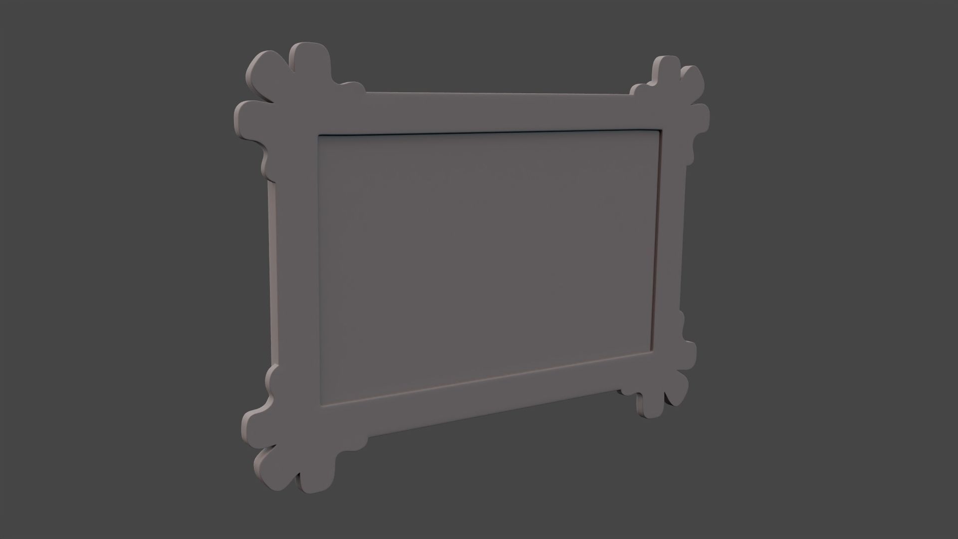 Stylized Painting Frame Low-poly 3D model_3