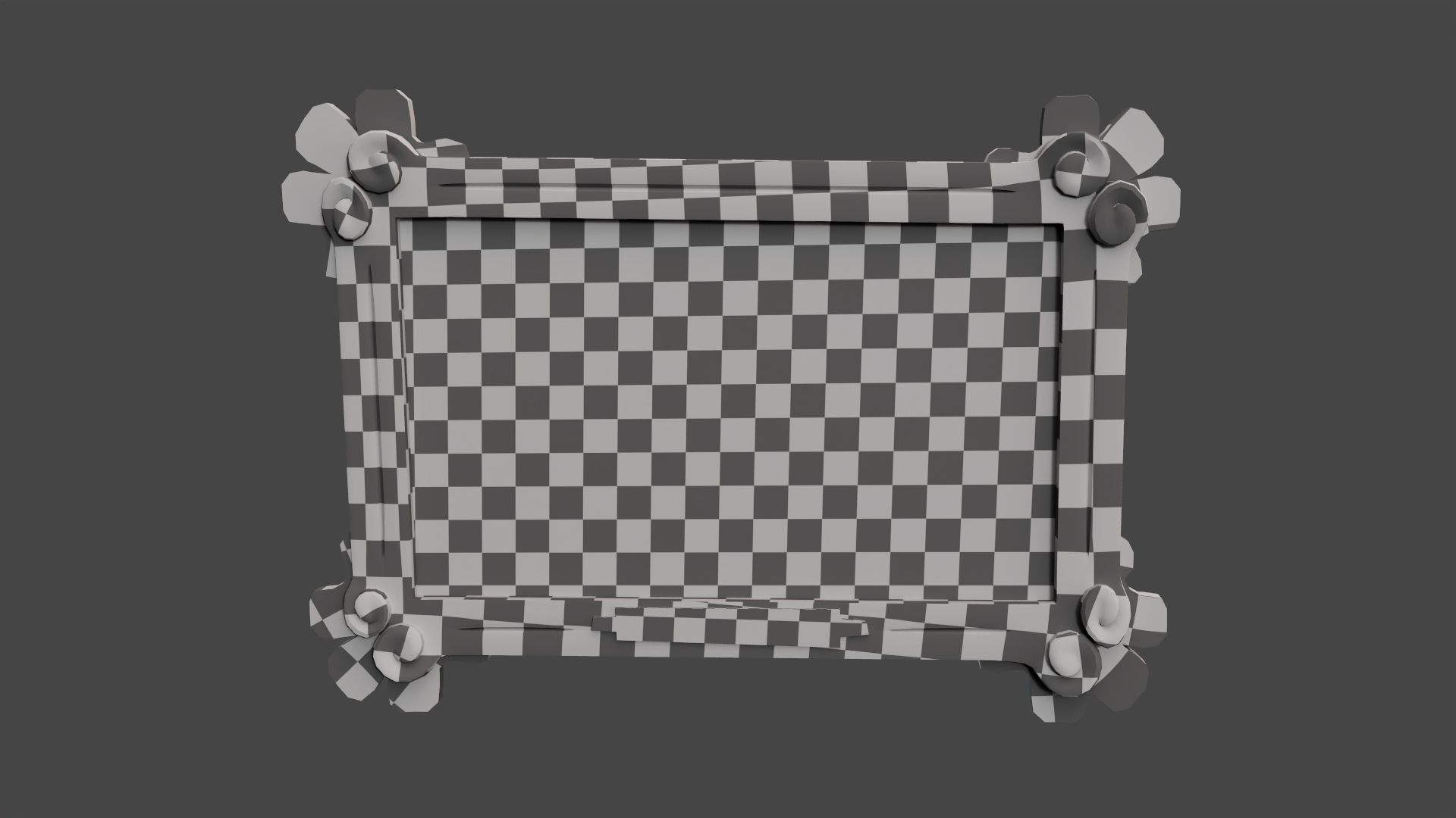 Stylized Painting Frame Low-poly 3D model_5