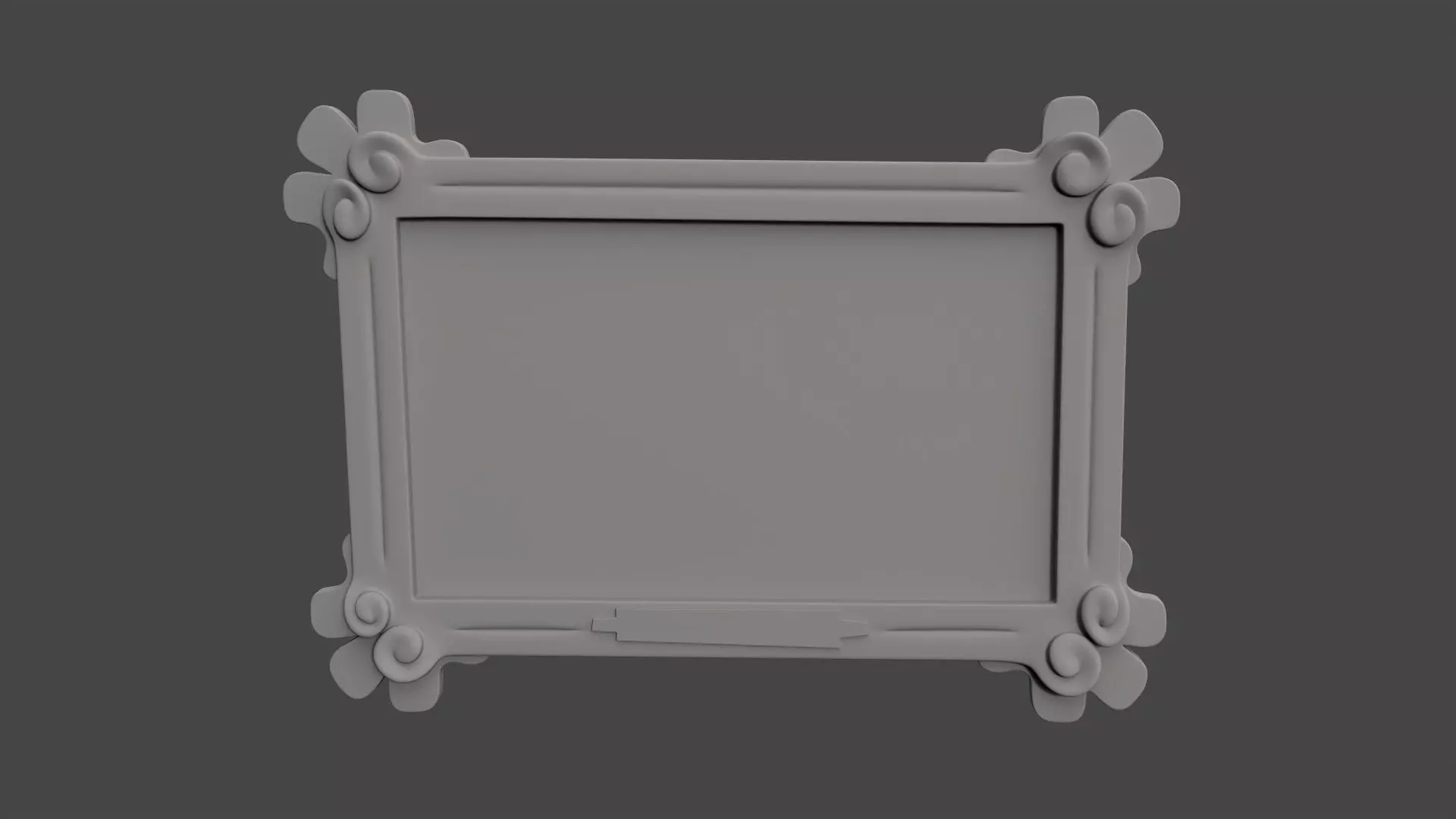 Stylized Painting Frame Low-poly 3D model_0