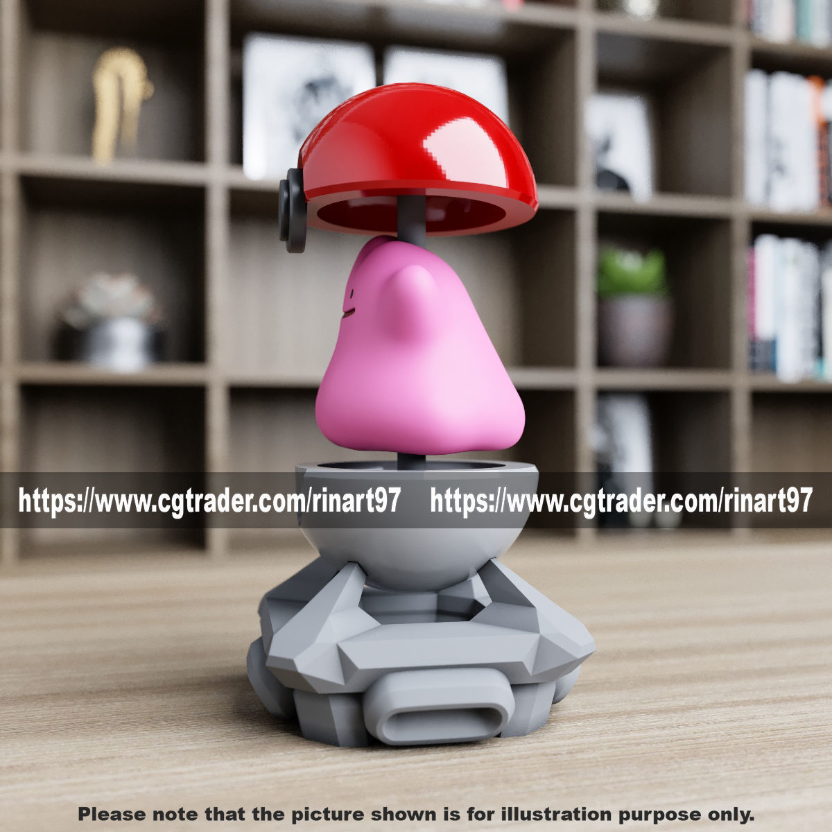 Ditto in the pokeball from Pokemon 3D print model_8