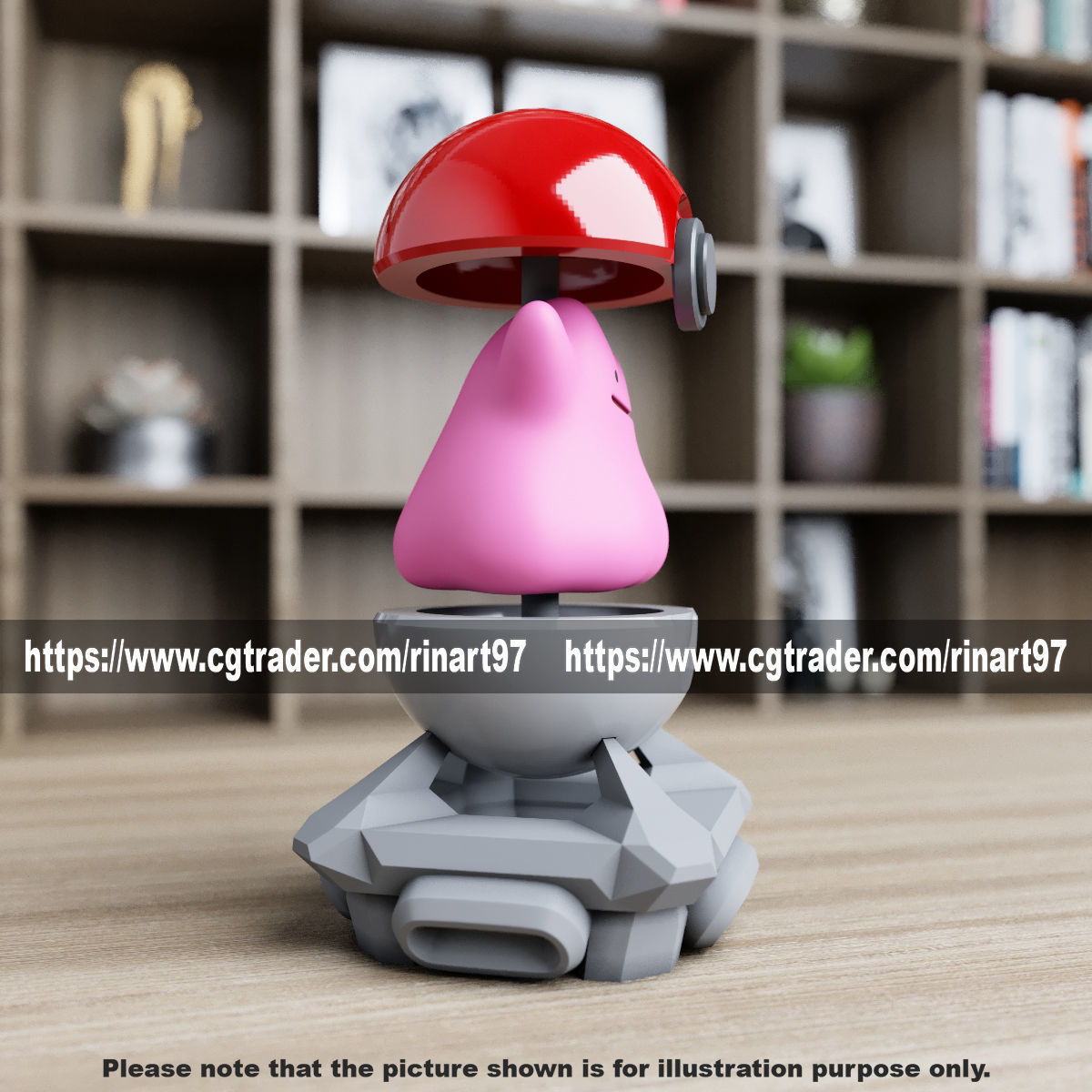 Ditto in the pokeball from Pokemon 3D print model_3