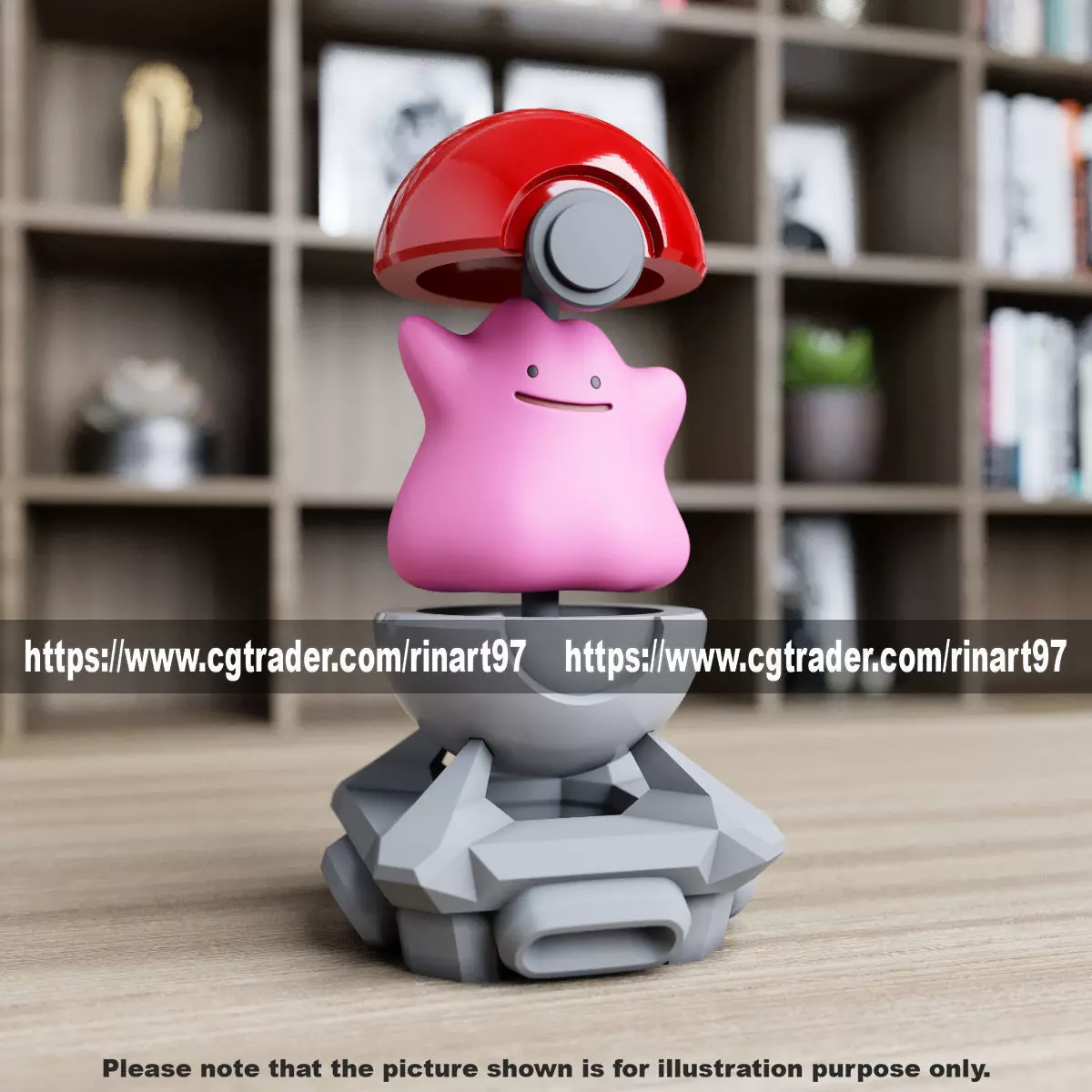 Ditto in the pokeball from Pokemon 3D print model_0