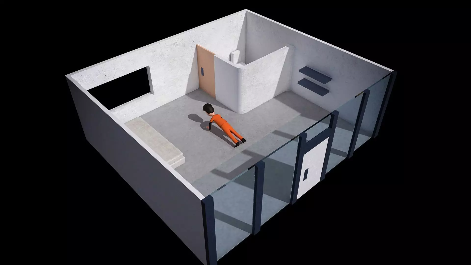 LowPoly Prision Cell 3D model