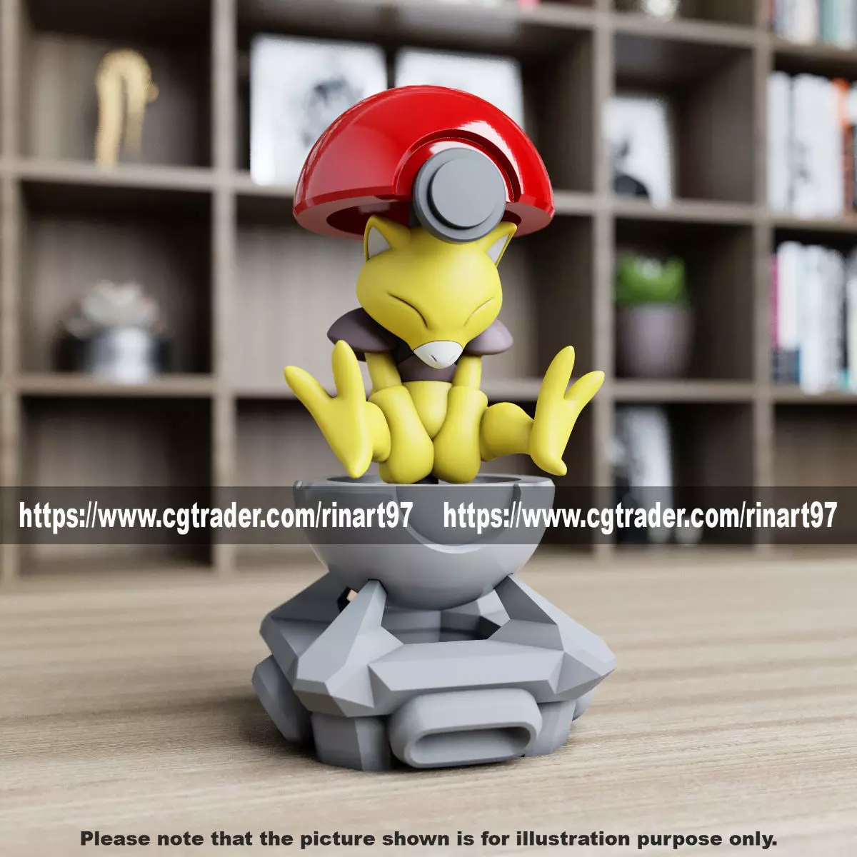 Abra in the pokeball from Pokemon 3D print model_0