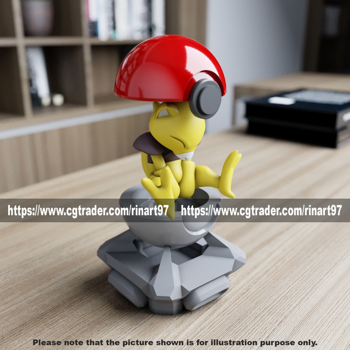 Abra in the pokeball from Pokemon 3D print model_11