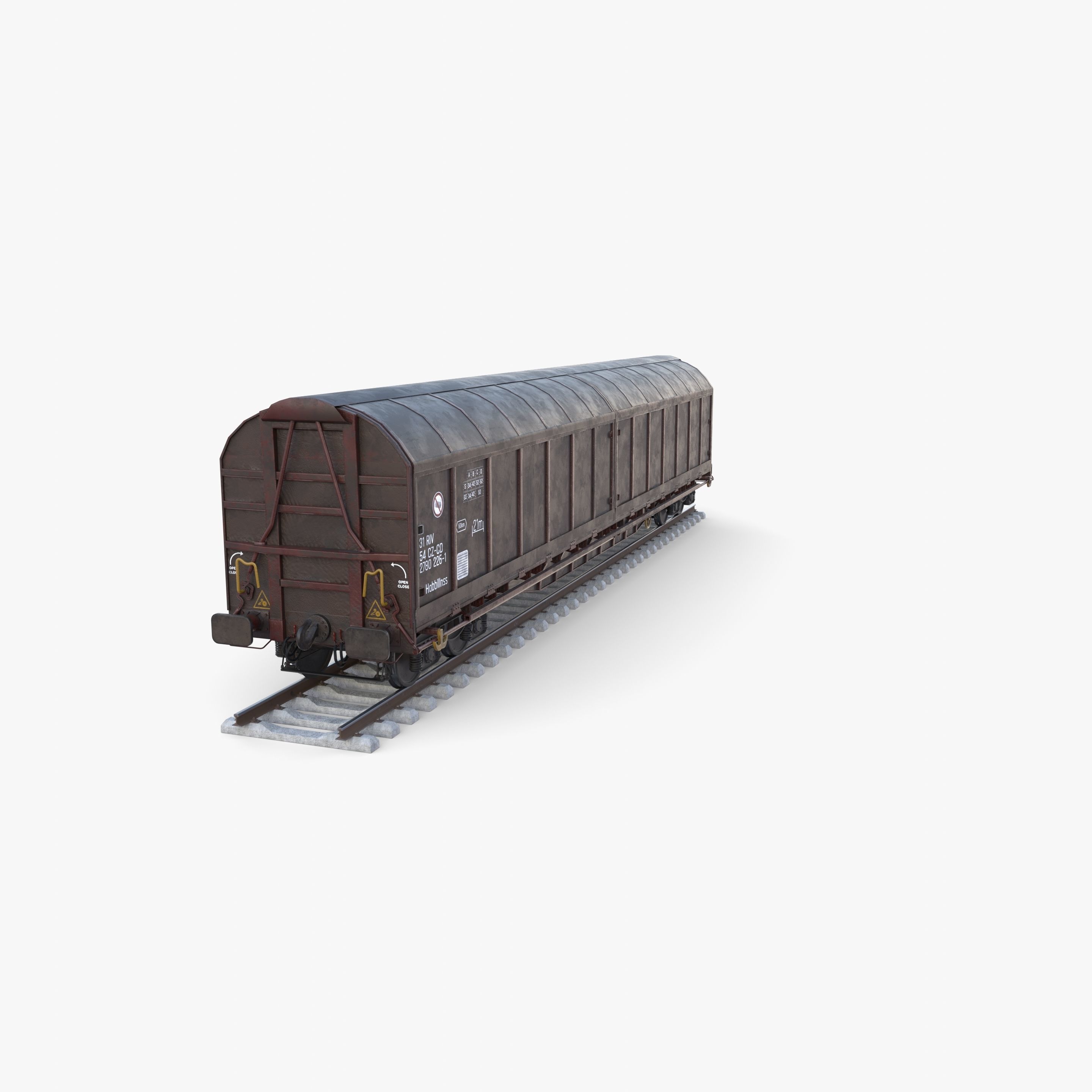 CFR Habis Sliding Door Wagon 339 Rail Car v1 3D model_4