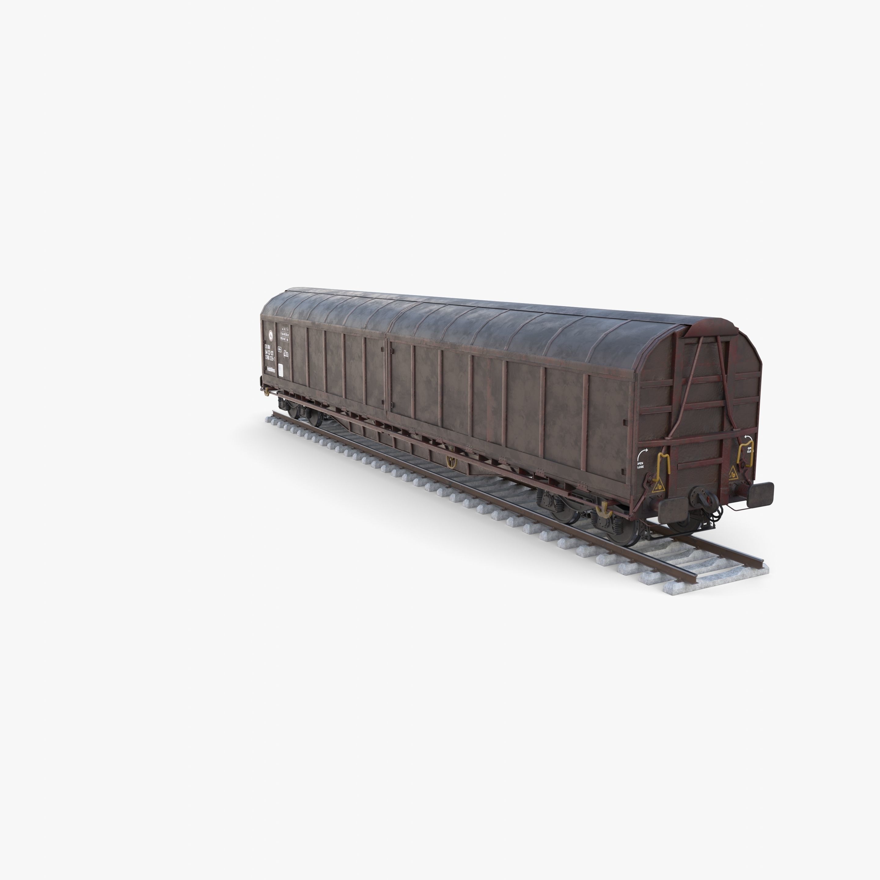 CFR Habis Sliding Door Wagon 339 Rail Car v1 3D model_3
